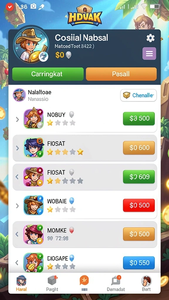 ind777 - Screenshot menunjukkan berbagai jenis permainan yang tersedia.