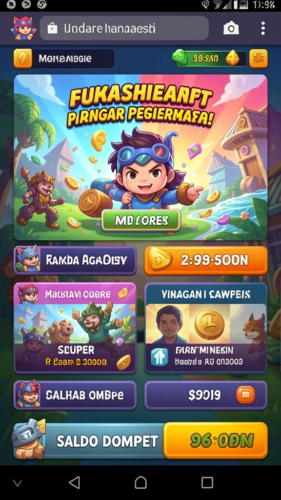 y89 - Tangkapan layar menunjukkan fitur sosial yang interaktif.